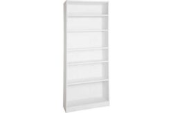 HOME Maine Tall and Wide Extra Deep Bookcase - White